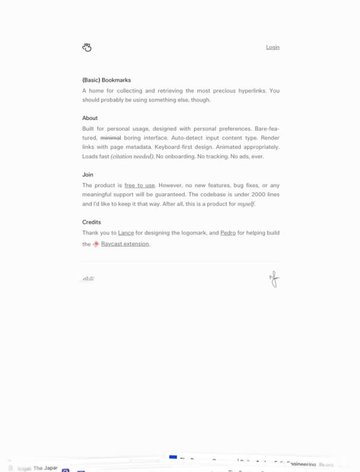 Screenshot of (Basic) Bookmarks