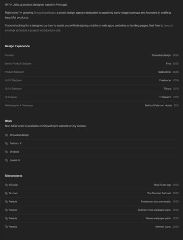 Screenshot of Joao Borges