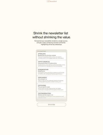 Screenshot of ShrinkMail