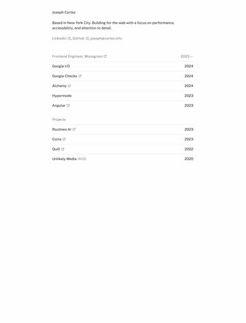 Screenshot of Joseph Cortez