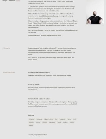 Screenshot of Giorgio Castellano