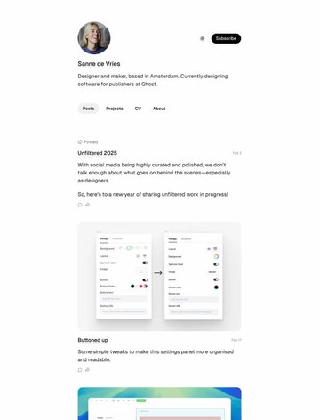 Screenshot of Sanne de Vries