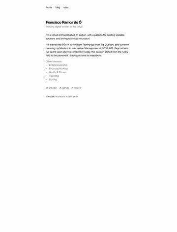 Screenshot of Francisco Ramos do Ó