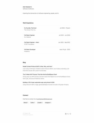 Screenshot of Amir Hesham K.