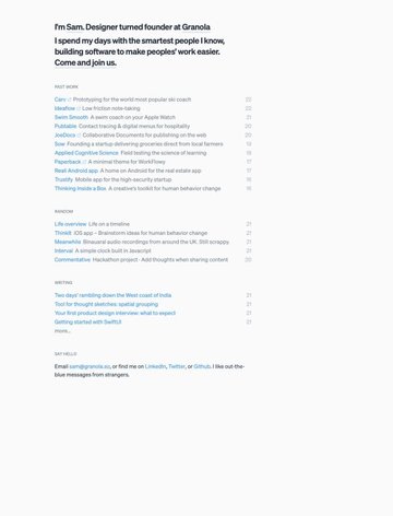 Screenshot of Sam Stephenson