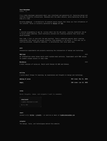 Screenshot of Zaid Mukaddam