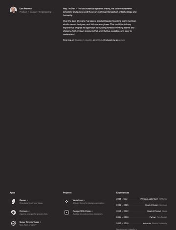 Screenshot of Dan Perrera