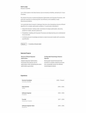 Screenshot of Namit Juneja