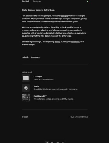 Screenshot of Tim Hoili