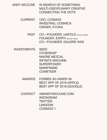 Screenshot of Andy Mccune