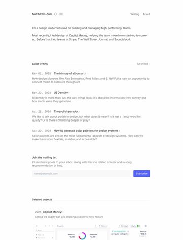 Screenshot of Matt Ström-Awn