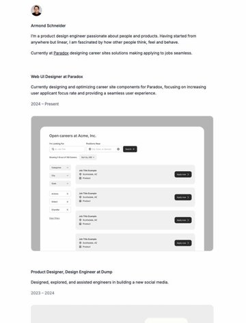 Screenshot of Armond Schneider