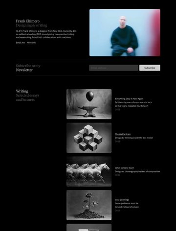 Screenshot of Frank Chimero