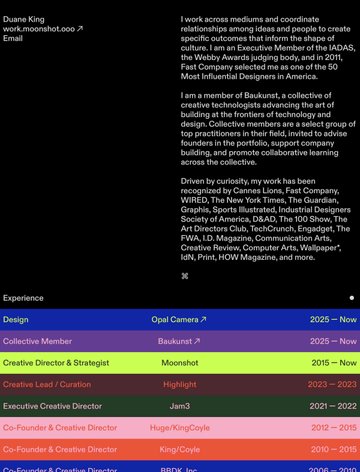 Screenshot of Duane King