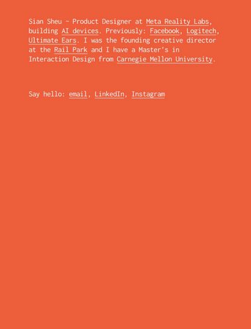 Screenshot of Sian Sheu