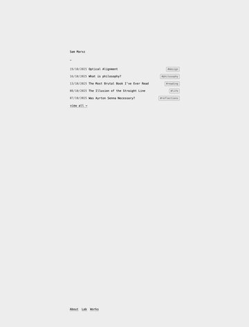 Screenshot of Sam Marxz