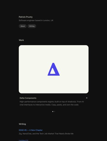 Screenshot of Patrick Prunty