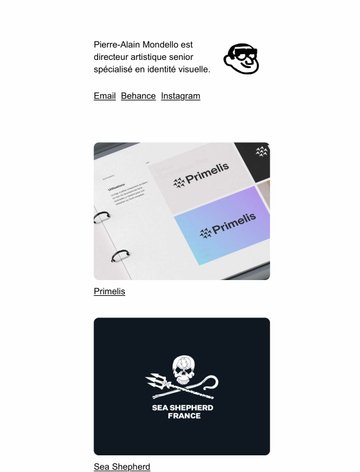 Screenshot of Pierre-Alain Mondello