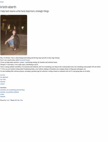 Screenshot of Kristin Eberth