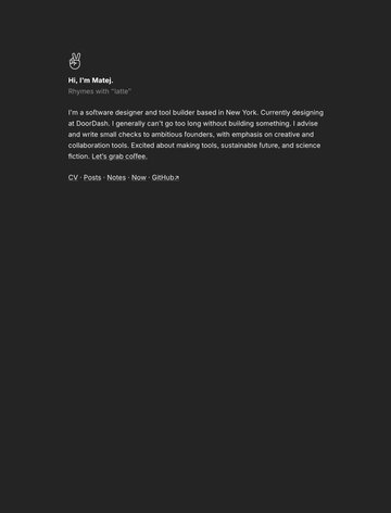 Screenshot of Matej Hrescak