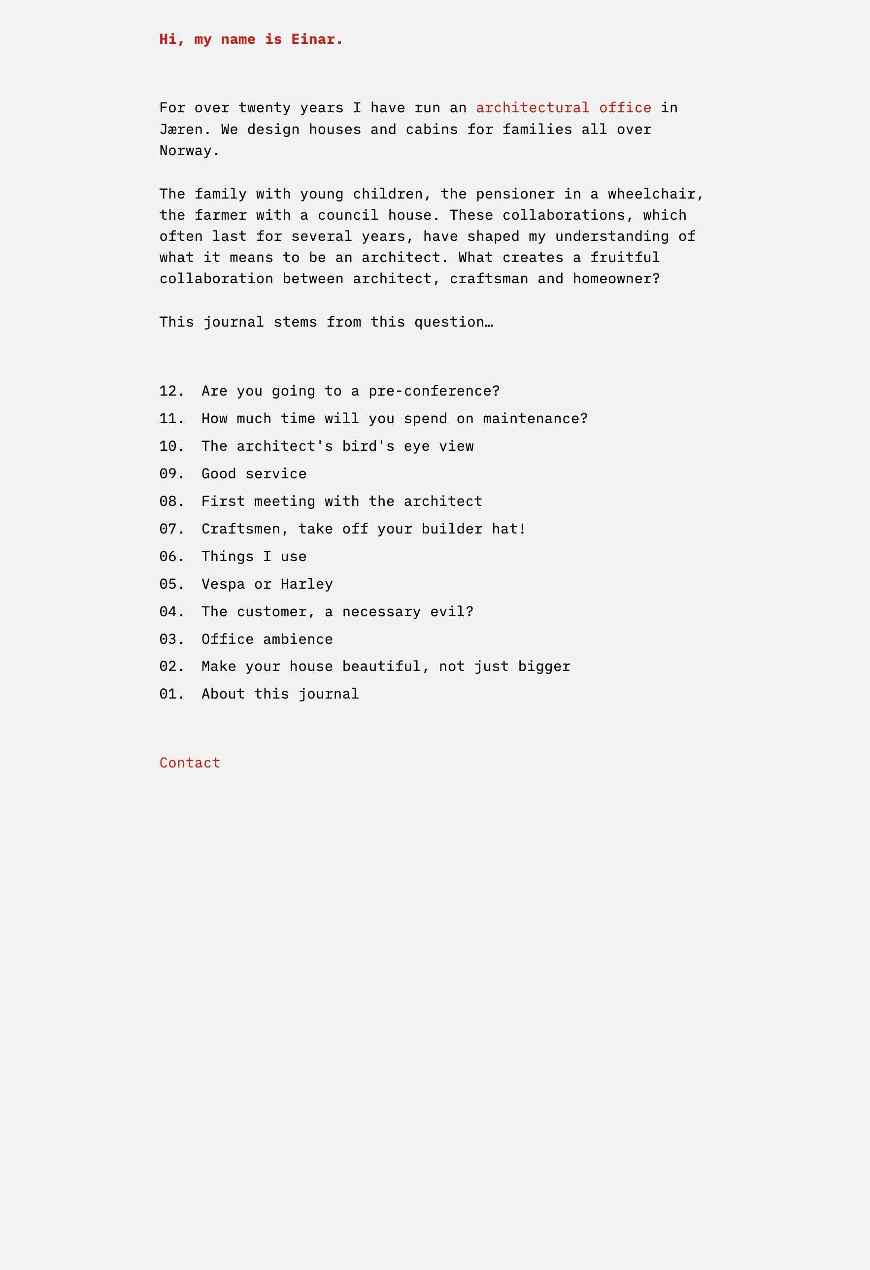 Screenshot of Einar Wahlstrom