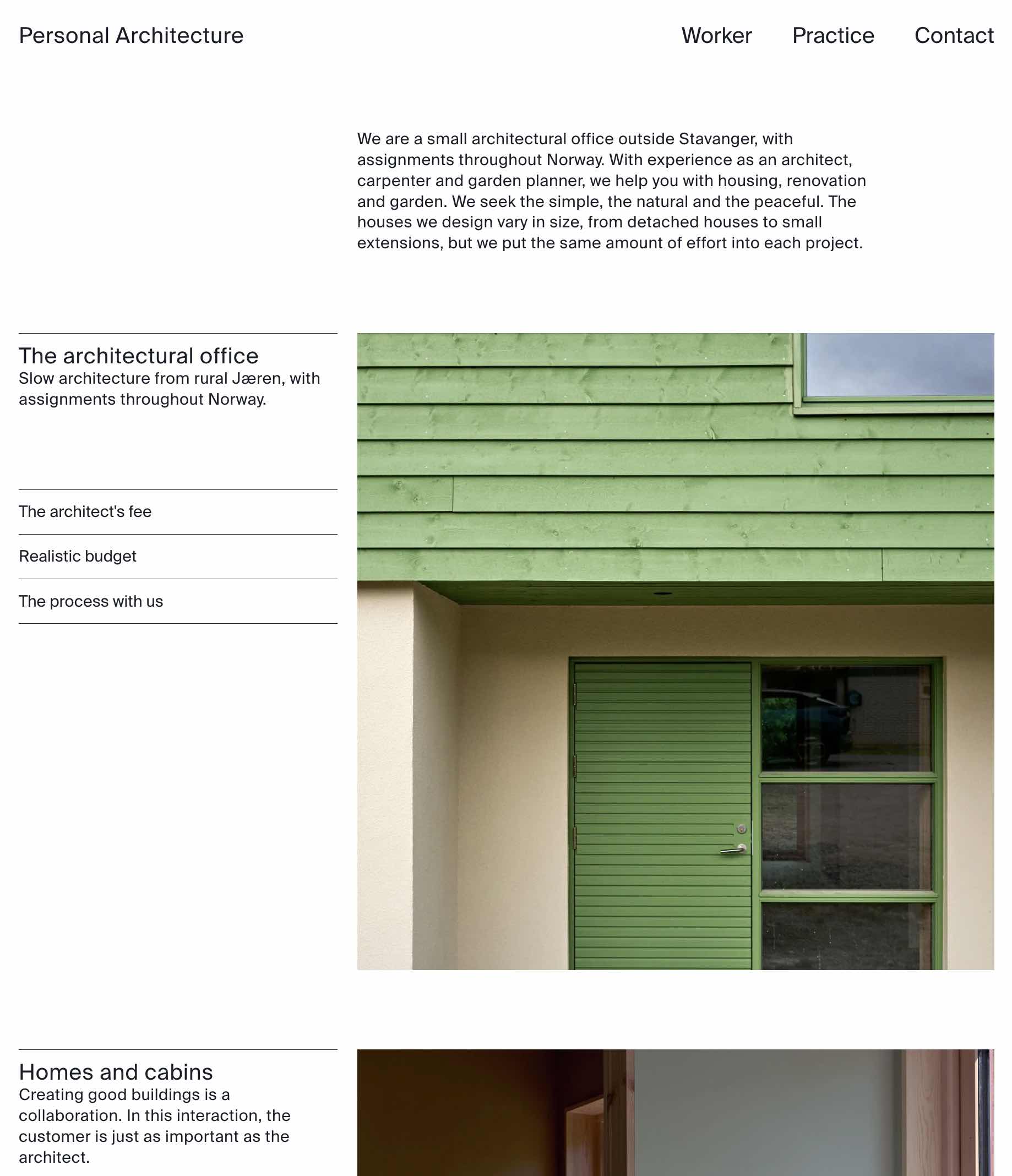Screenshot of Personal Architecture