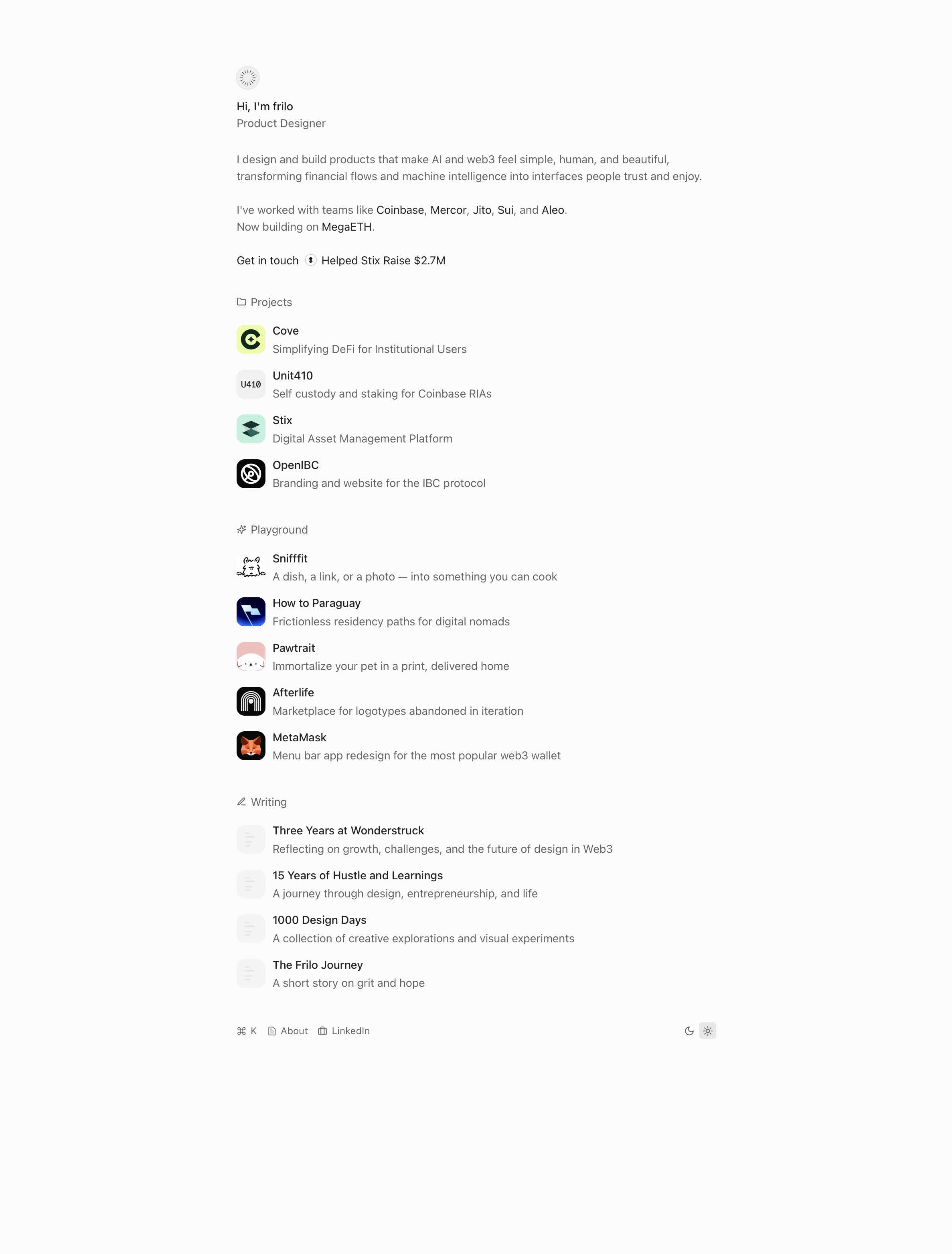 Screenshot of Frilo
