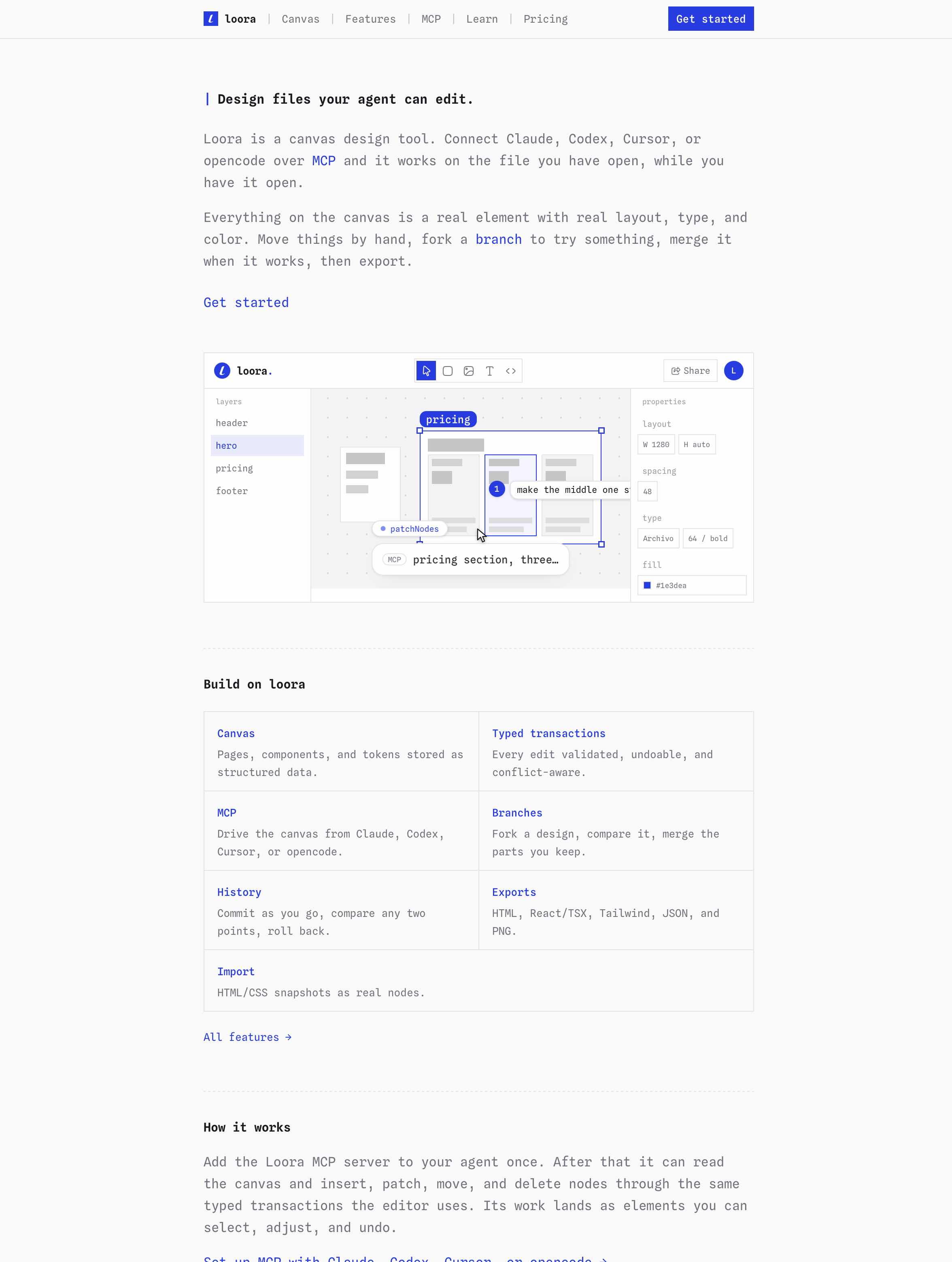 Screenshot of Loora