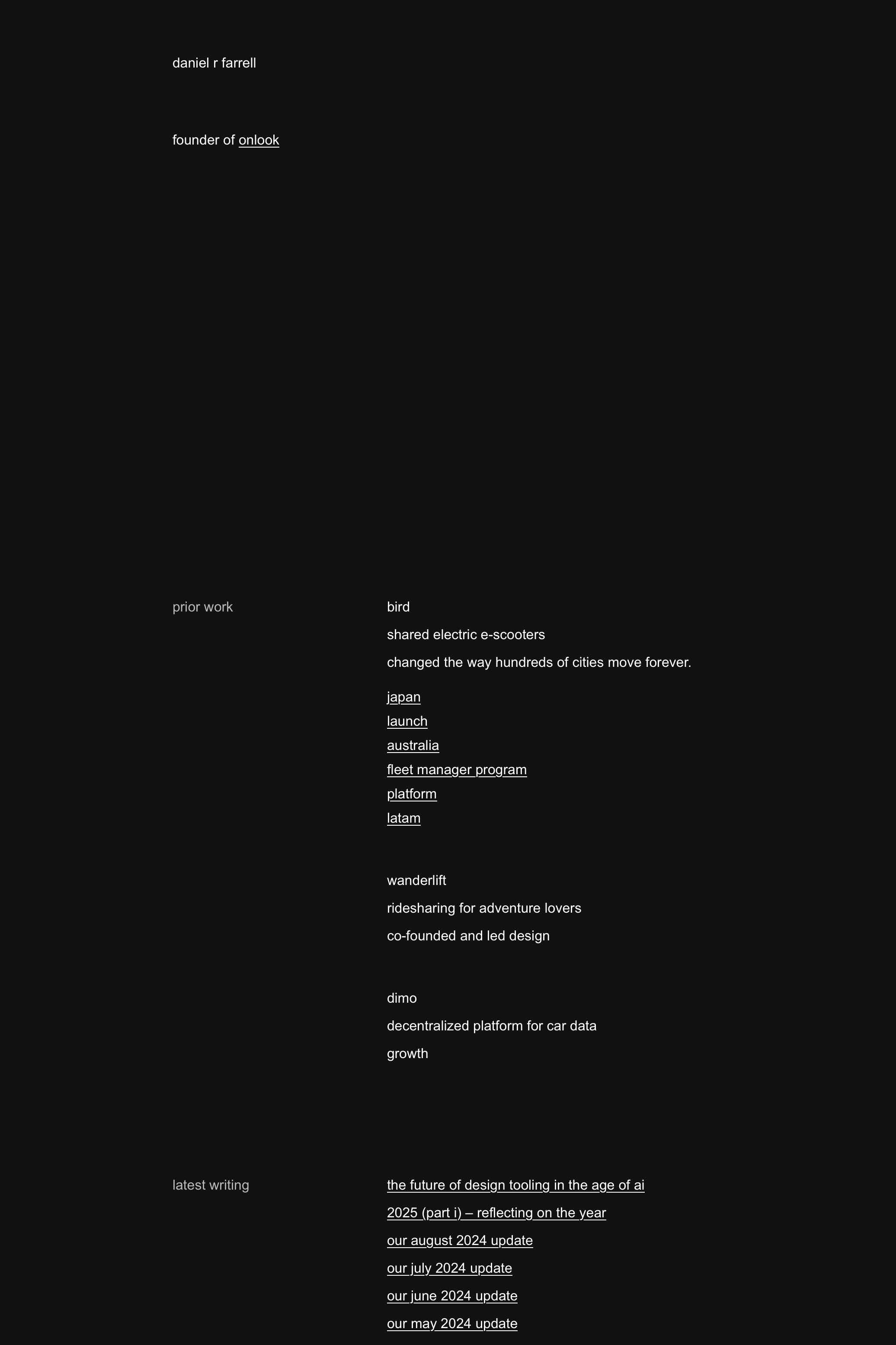 Screenshot of Daniel Farrell