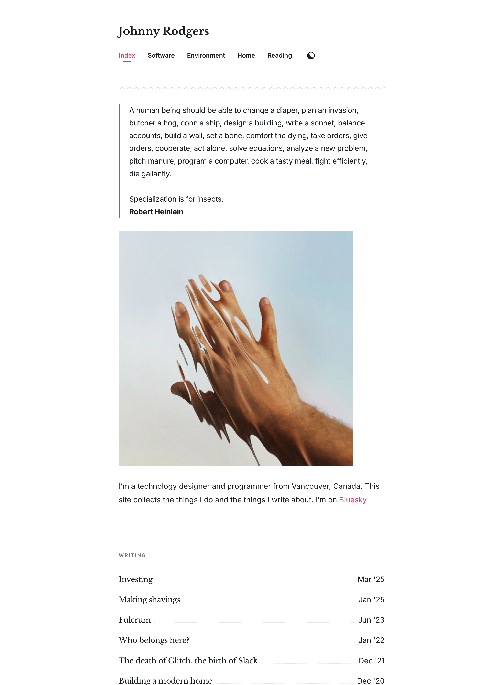 Screenshot of Johnny Rodgers