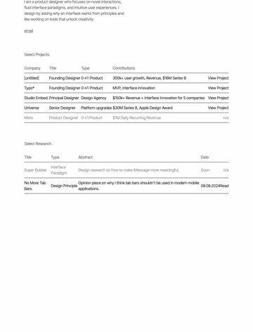 Screenshot of Daniel Park